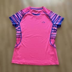 LI-NING バドミントンウェアピンク Lサイズのサムネイル