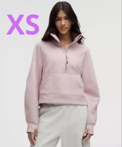 ルルレモン　Scuba オーバーサイズ ファネルネックハーフジップ　XS ピンク ルルレモンScubaオーバーサイズファネルネックハーフジップ ピンク XS