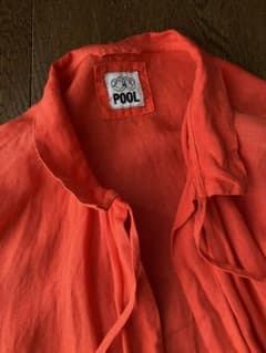 POOL オレンジ リネン羽織　ワンサイズのサムネイル