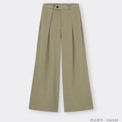 GU スーパーワイドパンツ オリーブ Lのサムネイル