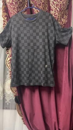 現行・極美品ルイヴィトン/半袖Tシャツ/ダミエ/インサイドアウト4L美品 