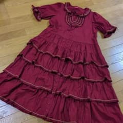 キ*こ様 ピンクハウスボルドー系半袖ワンピース ピンクハウスボルドー系半袖ワンピース - メルカリ
