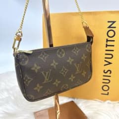 ルイヴィトン　モノグラム　バケット付属　ミニポシェットアクセソワール 美品 ルイヴィトン モノグラム ミニポシェットアクセソワール バケット