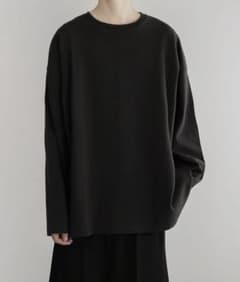 【ZOZO売り切れ】remer ルーズベーシックロンTee チャコールグレーのサムネイル