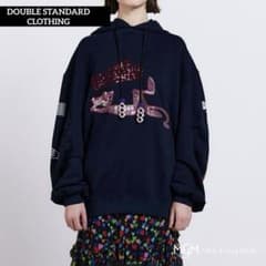 ダブルスタンダード ピンクパンサー×DSCボリュームスリーブフーディ