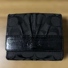COACH 二つ折り財布 シグネチャー ブラックのサムネイル