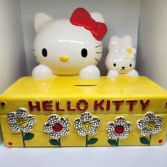 HELLO KITTY キティーちゃん 貯金箱 レトロ 昭和 1999年 陶器 - メルカリ