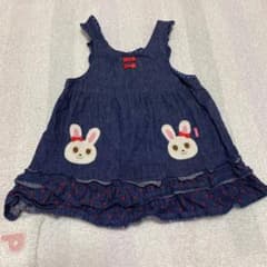 ミキハウス ワンピース ジャンパースカート　90cmのサムネイル