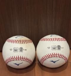 Mizuno NPB 公認野球ボール 2個セット 直筆サインなし - メルカリ