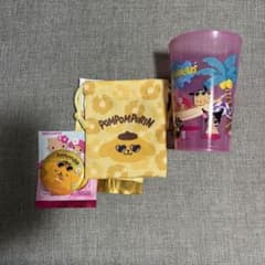 サンリオ ポムポムプリン 巾着 缶バッジ プラカップ 3点セットのサムネイル