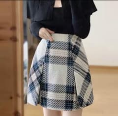 スナイデル　ロービングチェックミニスカート　インポートのサムネイル