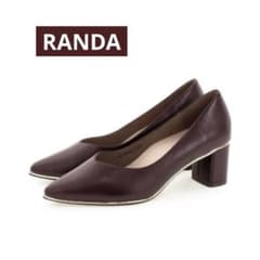 RANDAストレスフリー幅広 Vカットゴールドピースパンプスのサムネイル