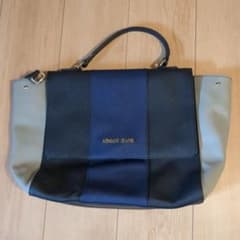 ARMANI JEANS ショルダー ハンド バッグ ネイビー グレーのサムネイル