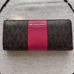 MICHAEL KORS 長財布 ブラウン ピンクのサムネイル
