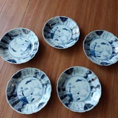 染付　海辺絵　向附　5枚セット　※メルカリのみ出品 染付 山水画 皿 5枚セット - メルカリ