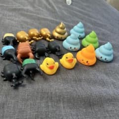 お風呂用おもちゃ カブトムシ アヒル うんち 詰め合わせのサムネイル