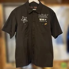 Schott N.Y.C. ワークシャツ 半袖 ブラック L - メルカリ