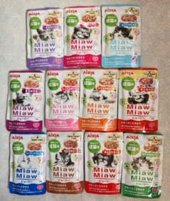 ♡ミャウミャウ11種55個＆neco-ri他補助食4種(各5)セットのサムネイル