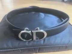 Dior CDロゴ レザーベルト ブラック - メルカリ