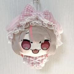 ⑤にじまるっと　ぬい服 ヘッドドレス　スタイ　チェック リボン　ピンク　うさぎのサムネイル