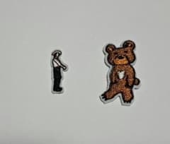 BTSテテ 人文字とクマの刺繍ワッペンのサムネイル