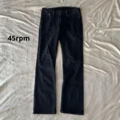 極美品 45rpm 濃紺 デニム 日本製 革パッチ 5-04-6078 】GRAMICCI 
