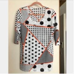☆コト様専用☆antiqua   七分袖ドットカットソーのサムネイル