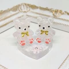 No.237♪オルゴナイト♡小さなくまちゃんカップル♡のサムネイル