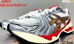 ♕ASICS GEL-KAYANO14 27.5cm 極美品✨ シルバー赤 - メルカリ