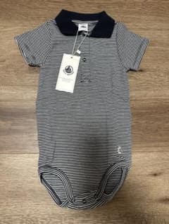 PETIT BATEAU プチバトー ストライプロンパース 24m新品タグ付きのサムネイル