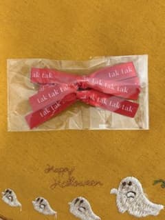 taktaktaktak 犬用 アクセサリー ヘアクリップ リボン レッドのサムネイル