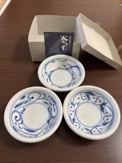 砥部焼 千山窯 小皿 3枚セットのサムネイル