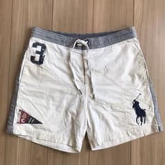 ポロラルフローレンローレン メンズSサイズ　水着 オフホワイト×グレーのサムネイル