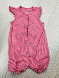 babyGap ボーダー ロンパース フリル ピンクのサムネイル