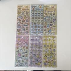 ポケモン シール　6枚セット　プチプチシール　キラキラシール　セリアのサムネイル
