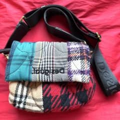 Desigual ショルダーバッグ デシグアル パッチワーク チェック柄
