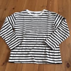 petit main ボーダー厚天竺カットソー