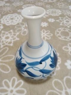 砥部焼 花瓶 陶器 フラワーベースのサムネイル
