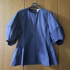 ブラミンク blamink⭐︎コットンクルーネック ランタンスリーブ 