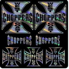 West Coast Choppers ステッカーシート ホログラムシルバーのサムネイル
