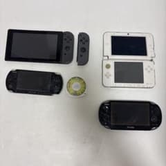 Switch、PSVITA、PSP赤、緑、水色、白、3ds Nintendo Switch 3DS LL PSP PSVita 4台セット - メルカリ
