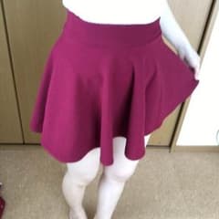 値下げ♦︎ワインカラー☆フレアスカートのサムネイル