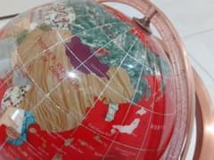 インテリア地球儀　オブジェ　赤のサムネイル