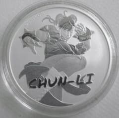 ツバル ストリートファイター 記念銀貨 2022年 春麗  1oz 純銀 ツバル ストリートファイター 記念銀貨 2022年 春麗 コイン 1oz 純銀