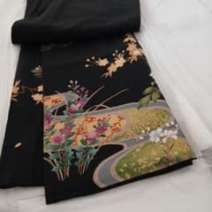 黒留袖 花柄 庭園風景長襦袢セット大柄人用 - メルカリ