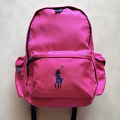 ポロラルフローレン リュック ピンク 軽量 デイパック 通学 通勤 ポロラルフローレン リュック ピンク 軽量 デイパック 通学 通勤