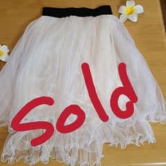 sale☆チュールペチコート☆オフホワイト☆M