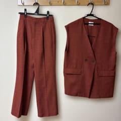 セットアップ ベスト パンツ テラコッタのサムネイル