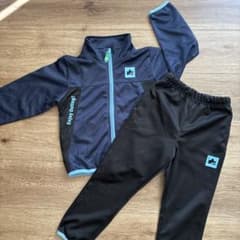 LOGOS キッズ ジャージ 上下セット ネイビー ブラックのサムネイル