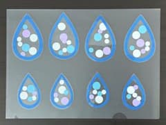 【ラミネート加工済！】透明しずく8枚セット 保育壁面のサムネイル